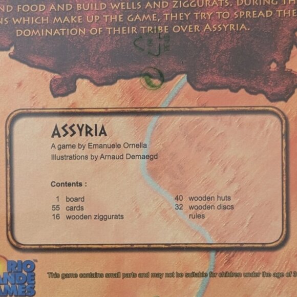 New Sealed Assyria Family Board Game – Civilization Strategy by Rio Grande Games - Picture 3 of 4
